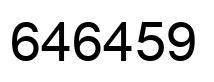 Number 646459 black image