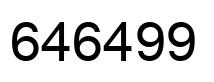 Number 646499 black image