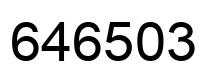 Number 646503 black image