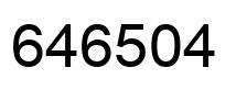 Number 646504 black image