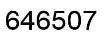 Number 646507 black image