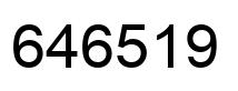 Number 646519 black image