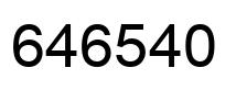 Number 646540 black image