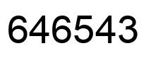 Número 646543 imagen negro