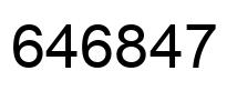 Number 646847 black image