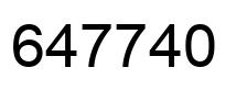Número 647740 imagen negro