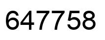 Number 647758 black image
