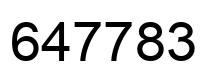 Number 647783 black image