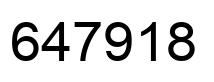 Number 647918 black image