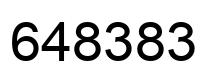 Number 648383 black image