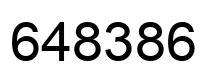 Number 648386 black image