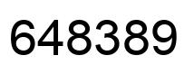 Number 648389 black image
