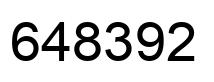 Number 648392 black image
