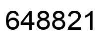 Number 648821 black image