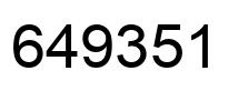 Number 649351 black image