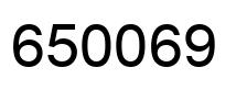 Number 650069 black image