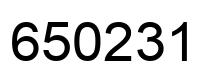 Number 650231 black image
