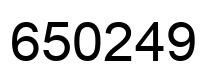 Number 650249 black image