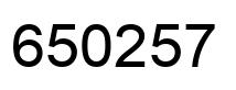 Number 650257 black image