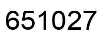 Number 651027 black image