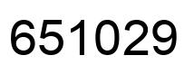Number 651029 black image