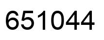 Number 651044 black image