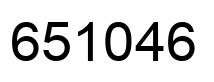 Number 651046 black image