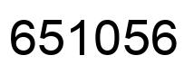 Number 651056 black image