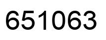 Number 651063 black image