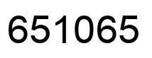 Number 651065 black image