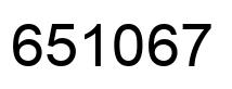 Number 651067 black image