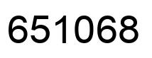 Number 651068 black image