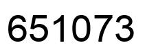 Number 651073 black image
