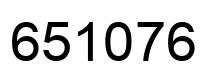 Número 651076 imagen negro