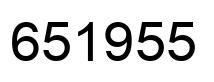 Number 651955 black image