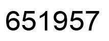Number 651957 black image