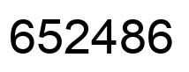 Number 652486 black image