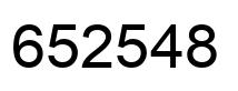 Número 652548 imagen negro