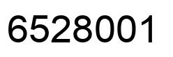 Number 6528001 black image