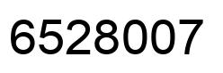 Number 6528007 black image