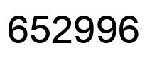 Number 652996 black image