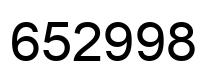 Number 652998 black image