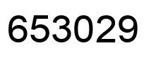 Number 653029 black image