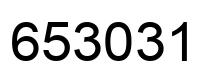 Number 653031 black image