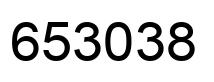 Number 653038 black image