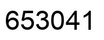 Number 653041 black image