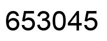 Number 653045 black image