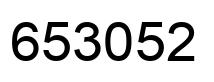Number 653052 black image