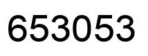 Number 653053 black image