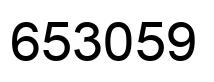 Number 653059 black image